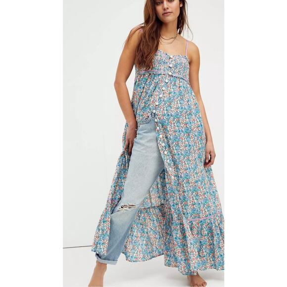 Free People Molly Jo Flowy Maxi Dress - Picture 1 of 13